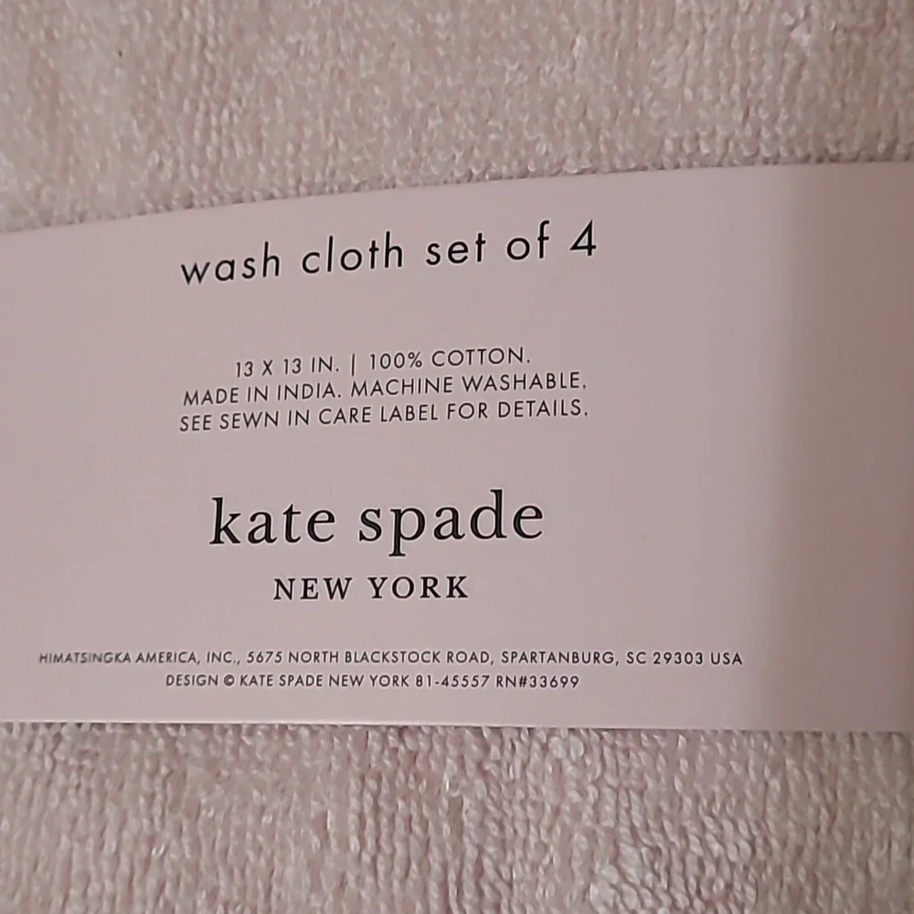 Kate Spade Wash Cloth Set